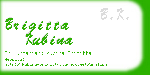 brigitta kubina business card